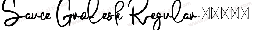 Sauce Grotesk Regular字体转换